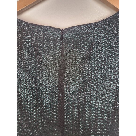 Black Halo Eve by Laurel Berman Women's Sz. 6 Green Iridescent Mermaid Cut Gown - Picture 7 of 7